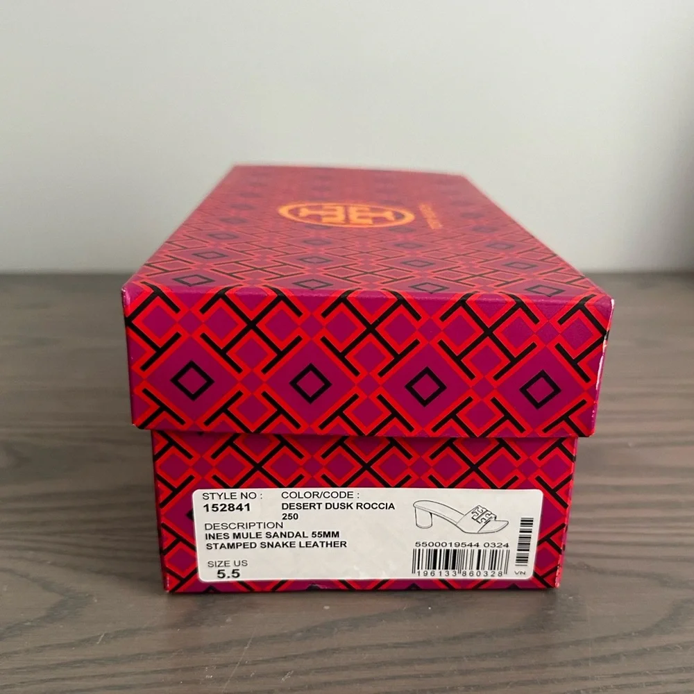 TORY BURCH INES MULE IN DESERT DUSK ROCCIA